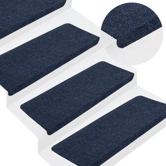 Trapmatten zelfklevend 15 st 65x24,5x3,5 cm blauw 1