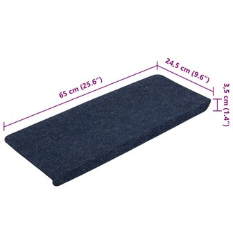 Trapmatten zelfklevend 15 st 65x24,5x3,5 cm blauw 8