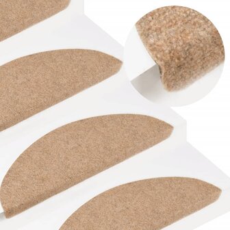 Trapmatten zelfklevend 10 st 56x17x3 cm beige 1