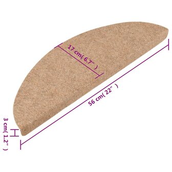 Trapmatten zelfklevend 10 st 56x17x3 cm beige 8