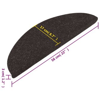 Trapmatten zelfklevend 10 st 56x17x3 cm zwart 8