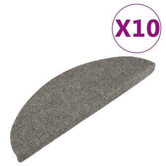 Trapmatten zelfklevend 10 st 65x22,5x3,5 cm grijs 2