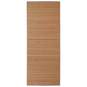 Tapijt rechthoekig 150x200 cm bamboe bruin 2
