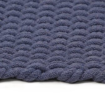 Vloerkleed rechthoekig 120x180 cm katoen marineblauw 3