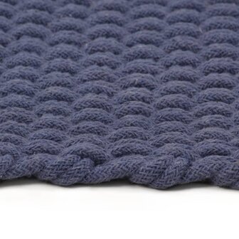 Vloerkleed rechthoekig 160x230 cm katoen marineblauw 3
