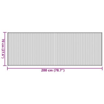 Vloerkleed rechthoekig 70x200 cm bamboe bruin 8