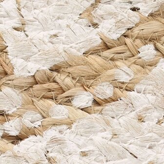 Tapijt met print rond 120 cm gevlochten jute 5