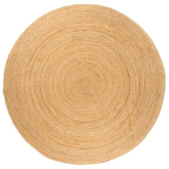 Tapijt rond 210 cm gevlochten jute 1