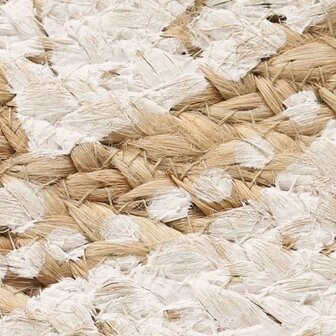 Tapijt met print rond 240 cm gevlochten jute 3