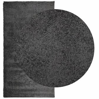 Vloerkleed PAMPLONA shaggy hoogpolig modern 80x150 cm antraciet 3