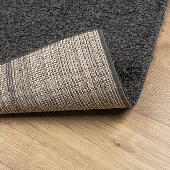 Vloerkleed PAMPLONA shaggy hoogpolig modern 80x150 cm antraciet 5