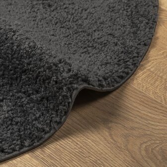 Vloerkleed PAMPLONA shaggy hoogpolig modern &Oslash; 120 cm antraciet 6