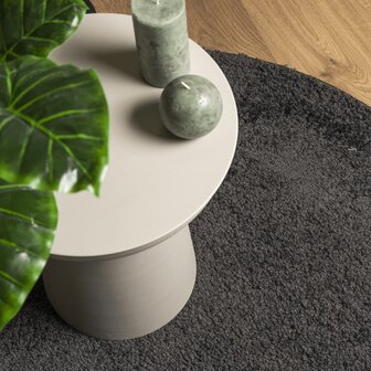 Vloerkleed PAMPLONA shaggy hoogpolig modern &Oslash; 120 cm antraciet 7