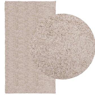 Vloerkleed PAMPLONA shaggy hoogpolig modern 60x110 cm beige 3