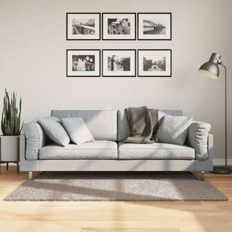 Vloerkleed PAMPLONA shaggy hoogpolig modern 80x150 cm beige 1