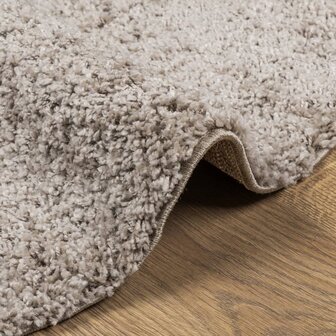 Vloerkleed PAMPLONA shaggy hoogpolig modern &Oslash; 80 cm beige 6
