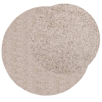 Vloerkleed PAMPLONA shaggy hoogpolig modern &Oslash; 100 cm beige 3