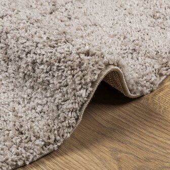 Vloerkleed PAMPLONA shaggy hoogpolig modern &Oslash; 100 cm beige 6