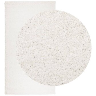 Vloerkleed PAMPLONA shaggy hoogpolig modern 60x110 cm cr&egrave;me 3