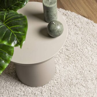 Vloerkleed PAMPLONA shaggy hoogpolig modern 60x110 cm cr&egrave;me 7