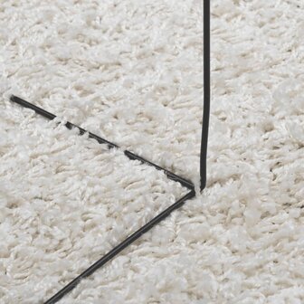 Vloerkleed PAMPLONA shaggy hoogpolig modern 60x110 cm cr&egrave;me 8