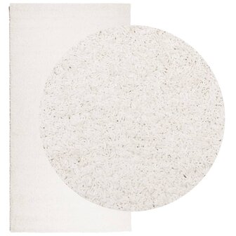 Vloerkleed PAMPLONA shaggy hoogpolig modern 80x150 cm cr&egrave;me 3