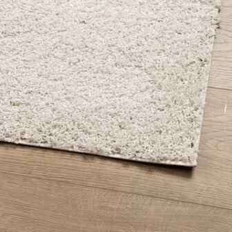 Vloerkleed PAMPLONA shaggy hoogpolig modern 80x150 cm cr&egrave;me 4