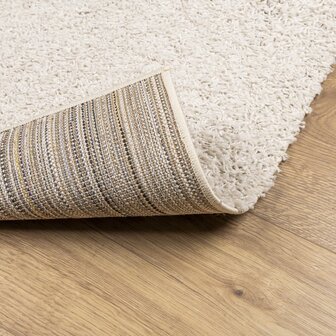 Vloerkleed PAMPLONA shaggy hoogpolig modern 80x150 cm cr&egrave;me 5