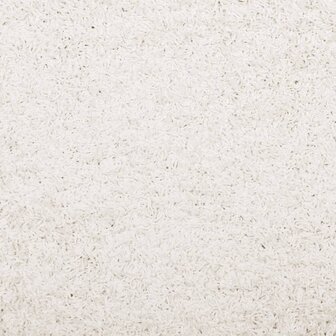 Vloerkleed PAMPLONA shaggy hoogpolig modern &Oslash; 80 cm cr&egrave;mekleur 9