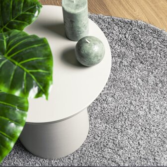 Vloerkleed PAMPLONA shaggy hoogpolig modern 60x110 cm grijs 7
