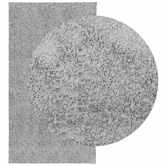 Vloerkleed PAMPLONA shaggy hoogpolig modern 80x150 cm grijs 3