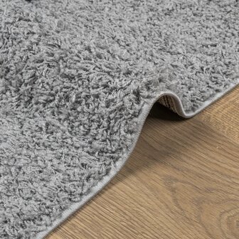Vloerkleed PAMPLONA shaggy hoogpolig modern 80x150 cm grijs 6