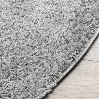 Vloerkleed PAMPLONA shaggy hoogpolig modern &Oslash; 80 cm grijs 4