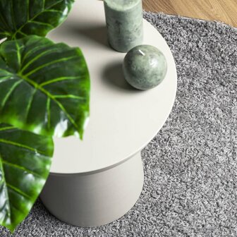 Vloerkleed PAMPLONA shaggy hoogpolig modern &Oslash; 80 cm grijs 7