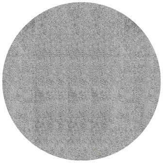 Vloerkleed PAMPLONA shaggy hoogpolig modern &Oslash; 120 cm grijs 2