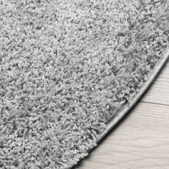 Vloerkleed PAMPLONA shaggy hoogpolig modern &Oslash; 120 cm grijs 4