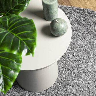 Vloerkleed PAMPLONA shaggy hoogpolig modern &Oslash; 120 cm grijs 7