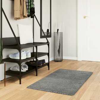 Vloerkleed PAMPLONA shaggy hoogpolig modern 60x110 cm groen 1