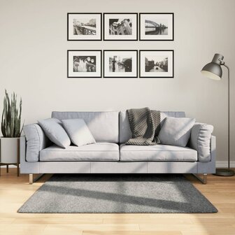Vloerkleed PAMPLONA shaggy hoogpolig modern 120x120 cm groen 1