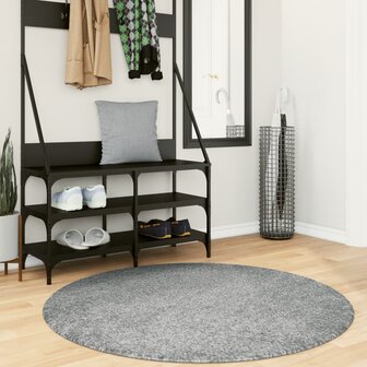 Vloerkleed PAMPLONA shaggy hoogpolig modern &Oslash; 120 cm groen 1