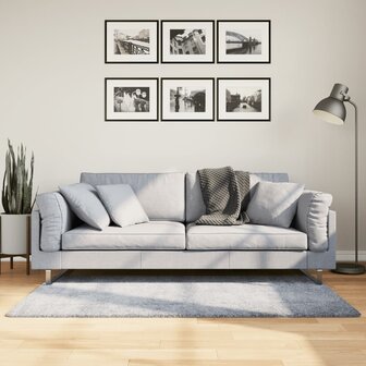 Vloerkleed PAMPLONA shaggy hoogpolig modern 80x150 cm blauw 1