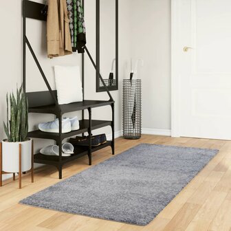 Vloerkleed PAMPLONA shaggy hoogpolig modern 80x200 cm blauw 1
