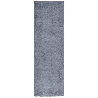 Vloerkleed PAMPLONA shaggy hoogpolig modern 80x250 cm blauw 2