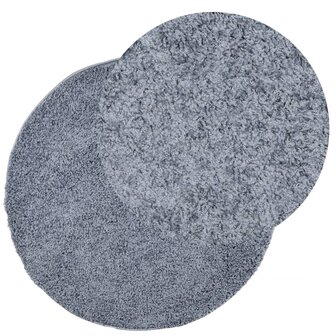 Vloerkleed PAMPLONA shaggy hoogpolig modern &Oslash; 80 cm blauw 3