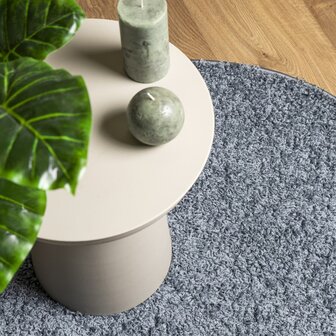 Vloerkleed PAMPLONA shaggy hoogpolig modern &Oslash; 80 cm blauw 7