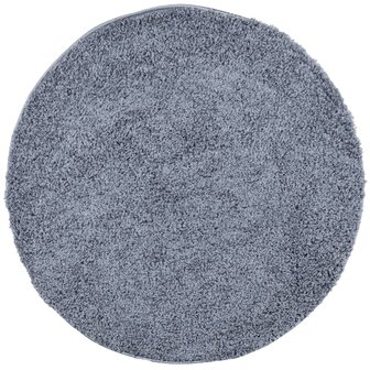 Vloerkleed PAMPLONA shaggy hoogpolig modern &Oslash; 100 cm blauw 2