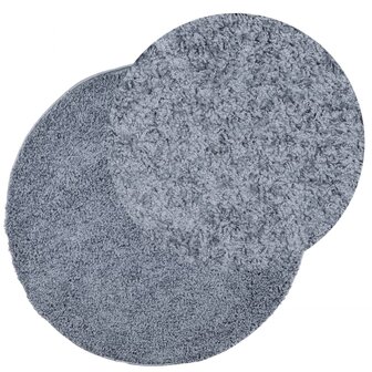 Vloerkleed PAMPLONA shaggy hoogpolig modern &Oslash; 100 cm blauw 3