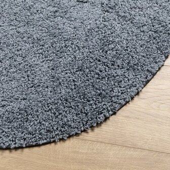 Vloerkleed PAMPLONA shaggy hoogpolig modern &Oslash; 100 cm blauw 4