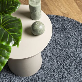 Vloerkleed PAMPLONA shaggy hoogpolig modern &Oslash; 100 cm blauw 7