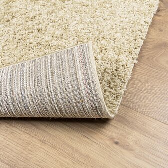 Vloerkleed PAMPLONA shaggy hoogpolig modern 60x110 cm goudkleur 5